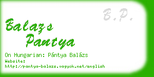 balazs pantya business card